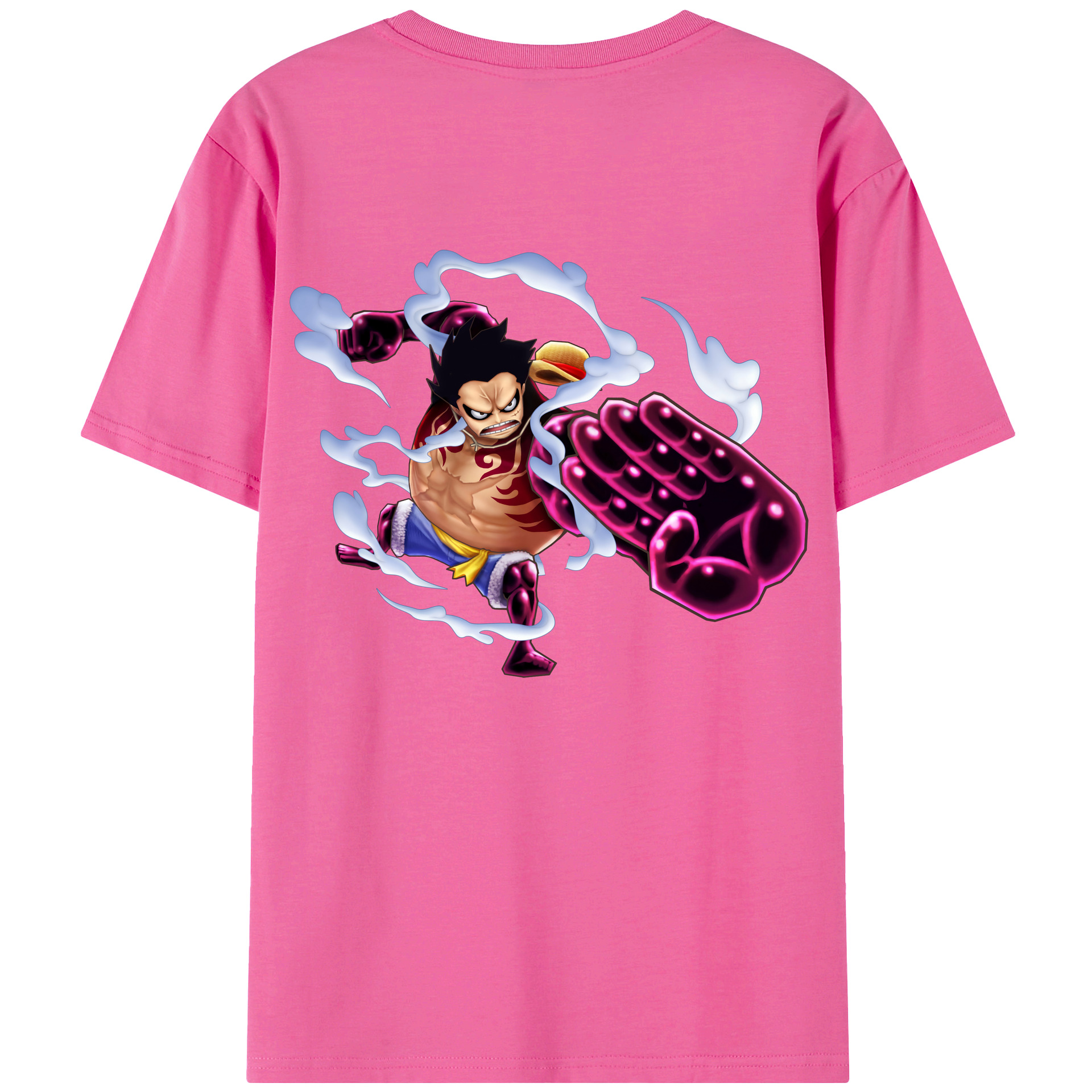 ワンピース モンキー・D・ルフィ ONE PIECE Monkey D. Luffy レディース半袖Tシャツ(バックプリント)